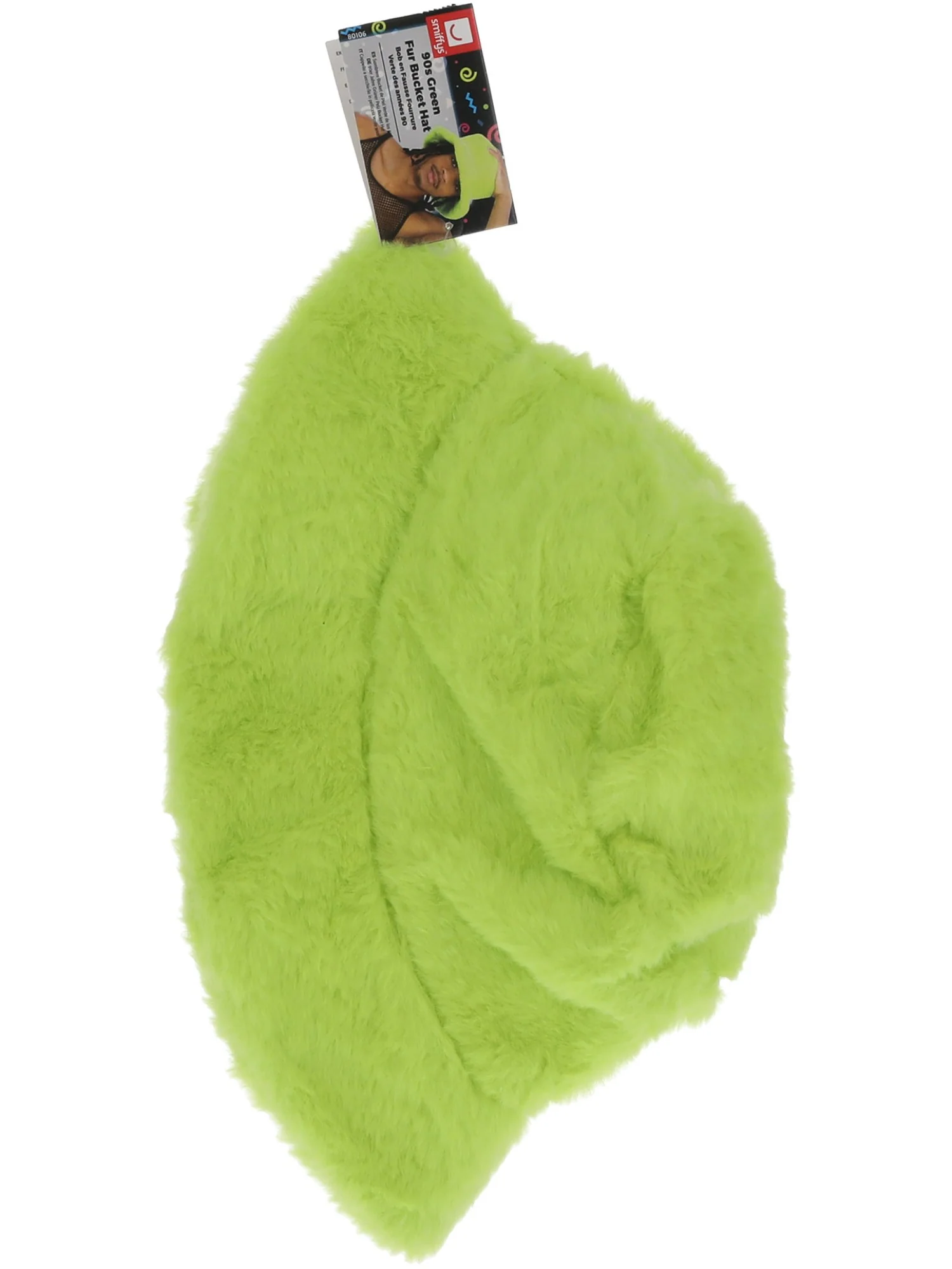 90s Green Fur Bucket Hat - Image 4