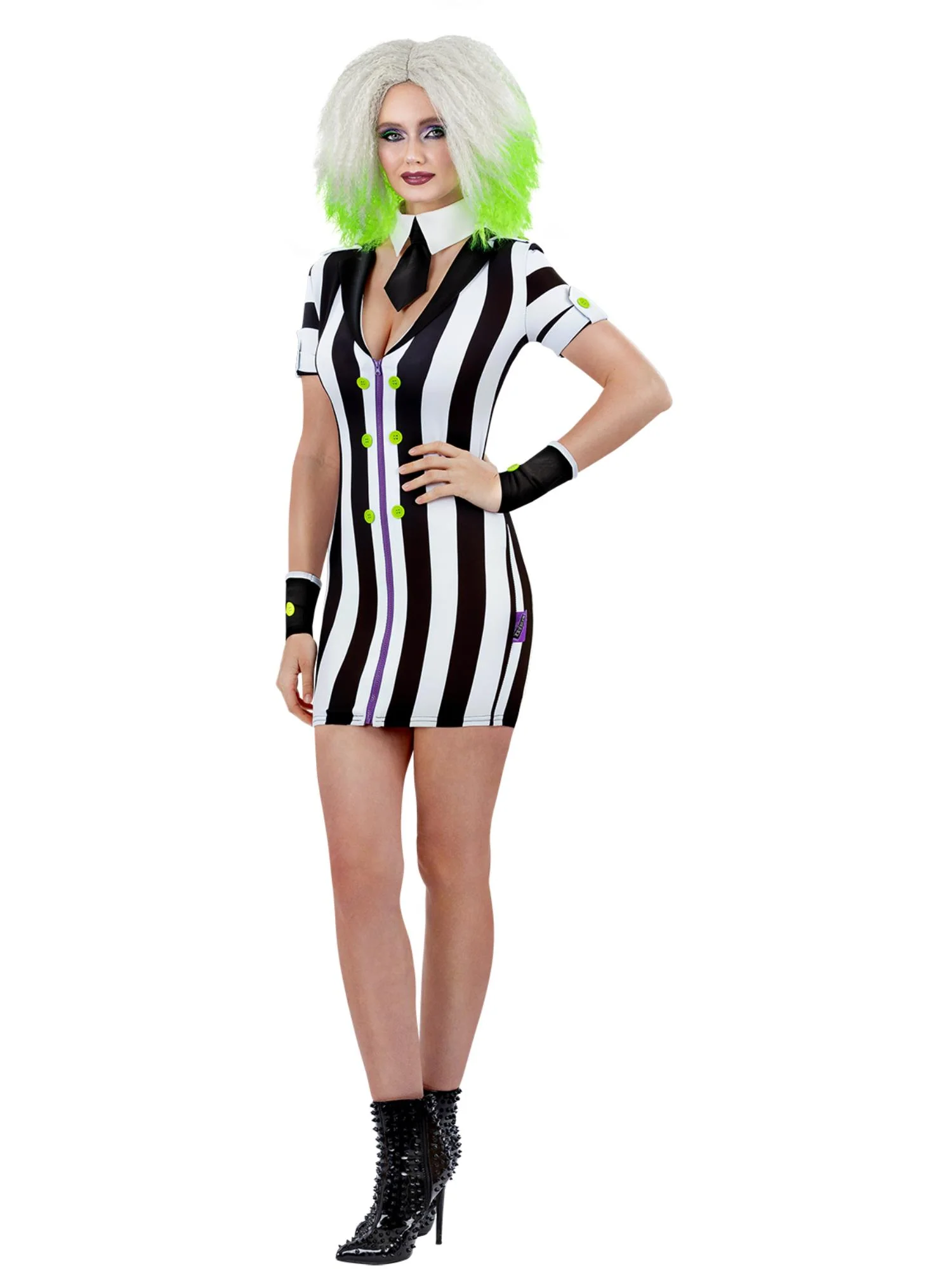 Beetlejuice Womens Shirt Dress Costume - Image 4