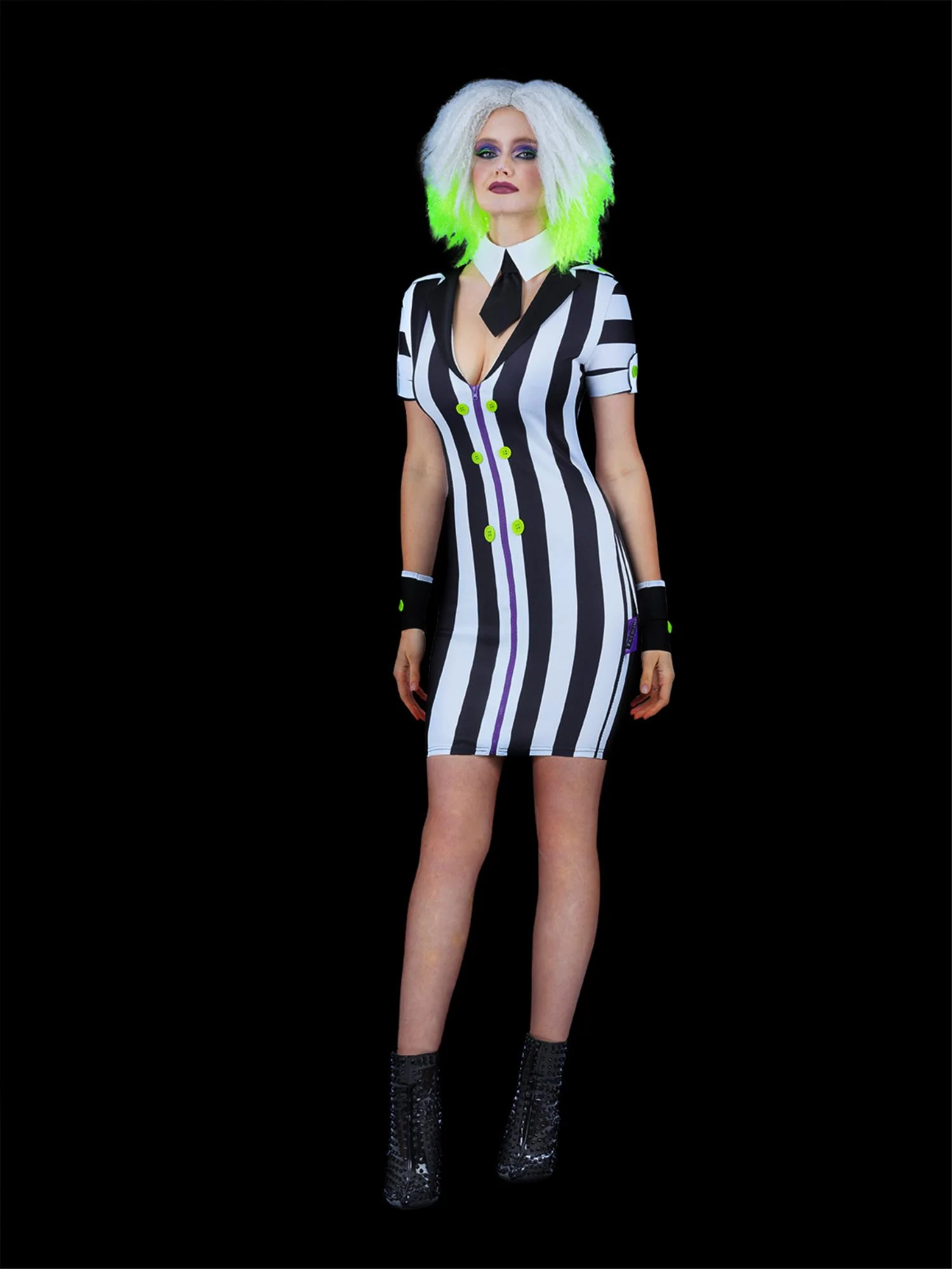 Beetlejuice Womens Shirt Dress Costume - Image 5