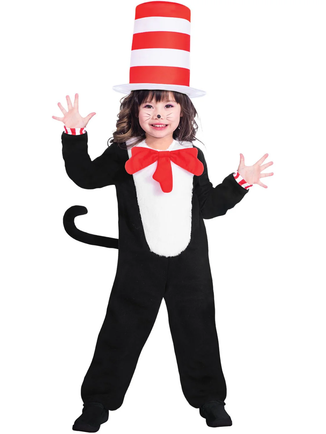Dr Seuss The Cat in the Hat Jumpsuit Costume, Kids - Image 6