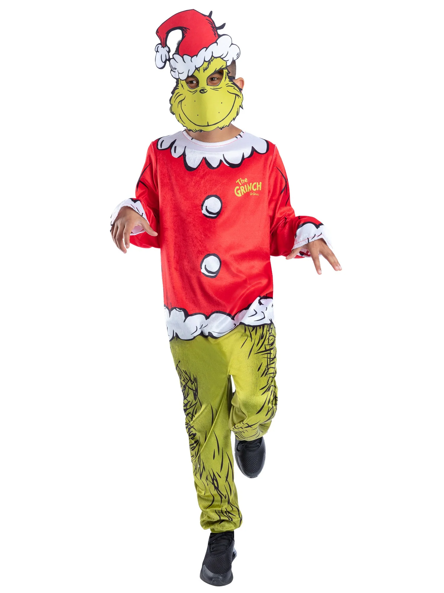 Dr Seuss The Grinch Santa Costume - Image 4