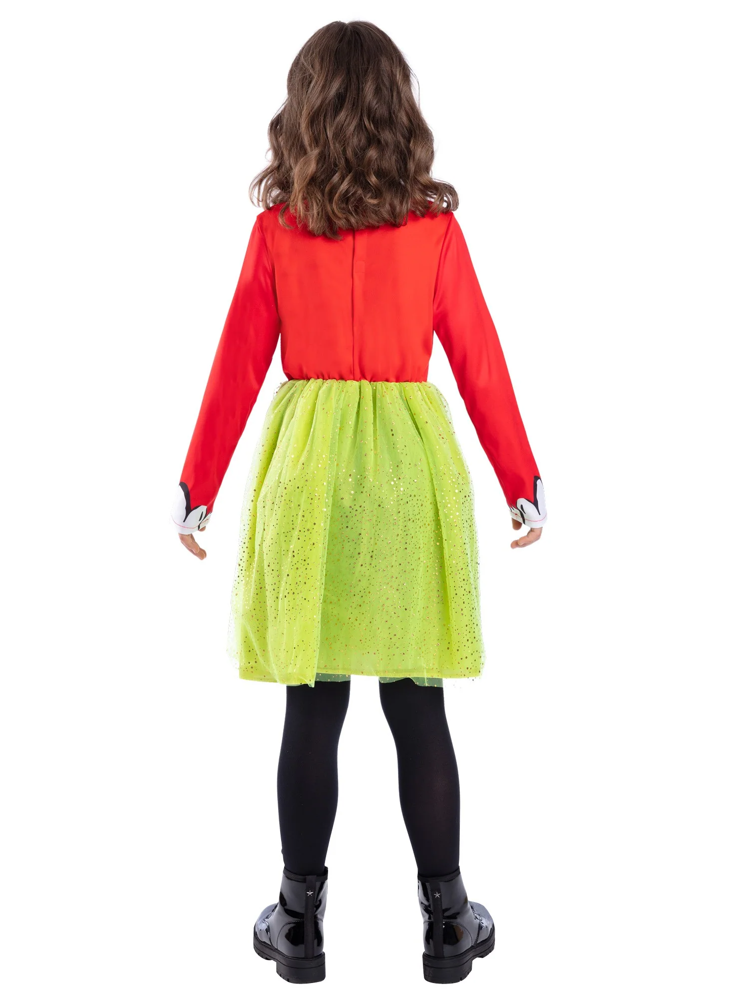 Dr Seuss The Grinch Santa Girls Costume - Image 3