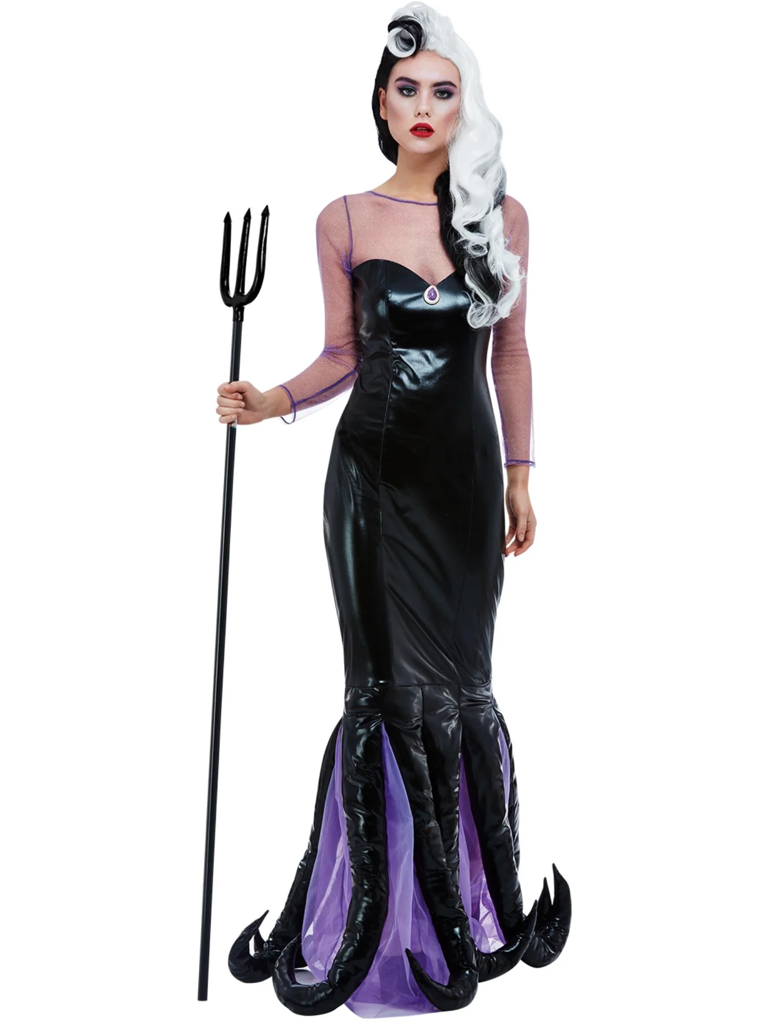 Evil Sea Witch Costume, Black - Image 4