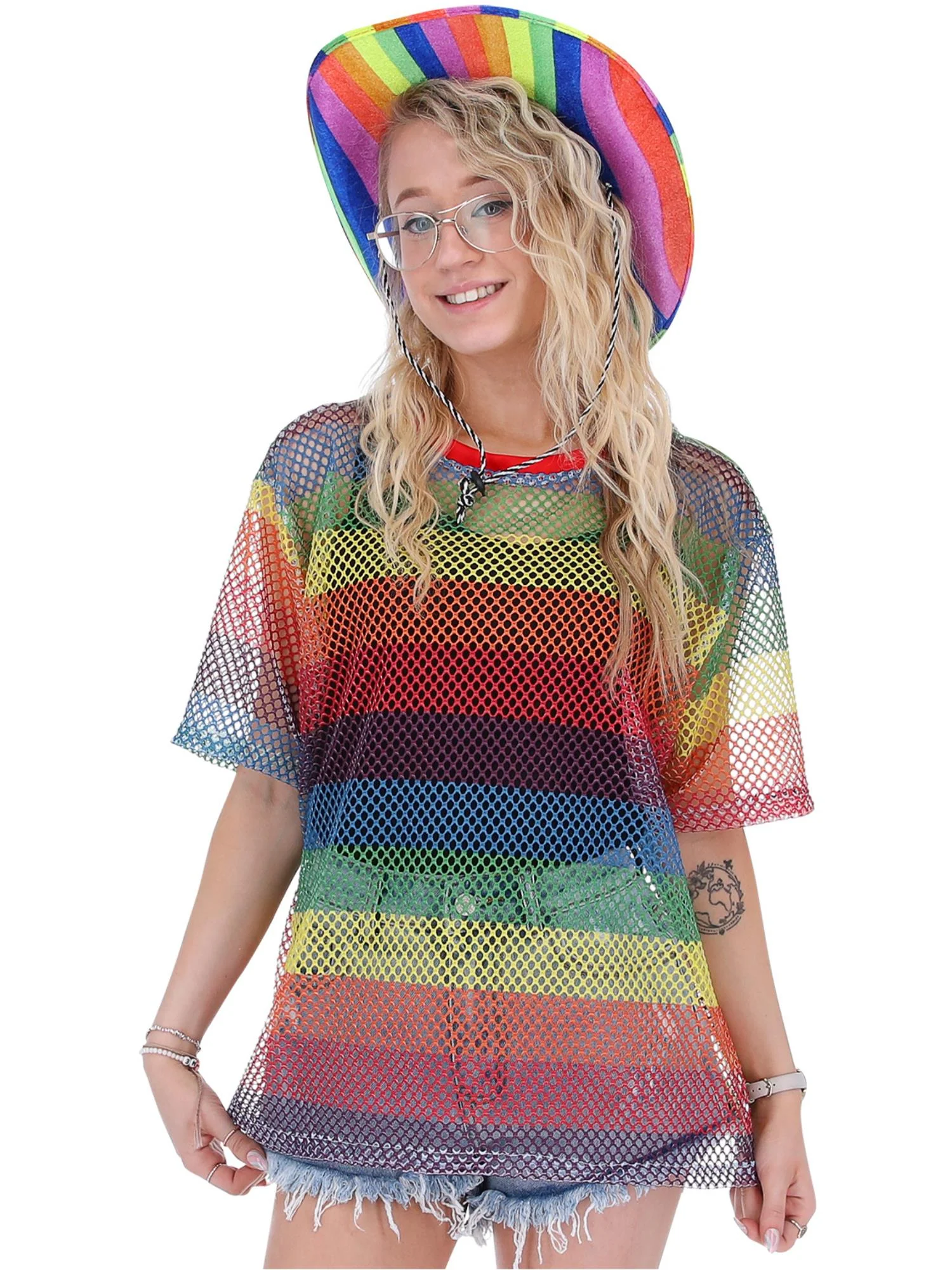 Rainbow Mesh Top, Unisex - Image 3