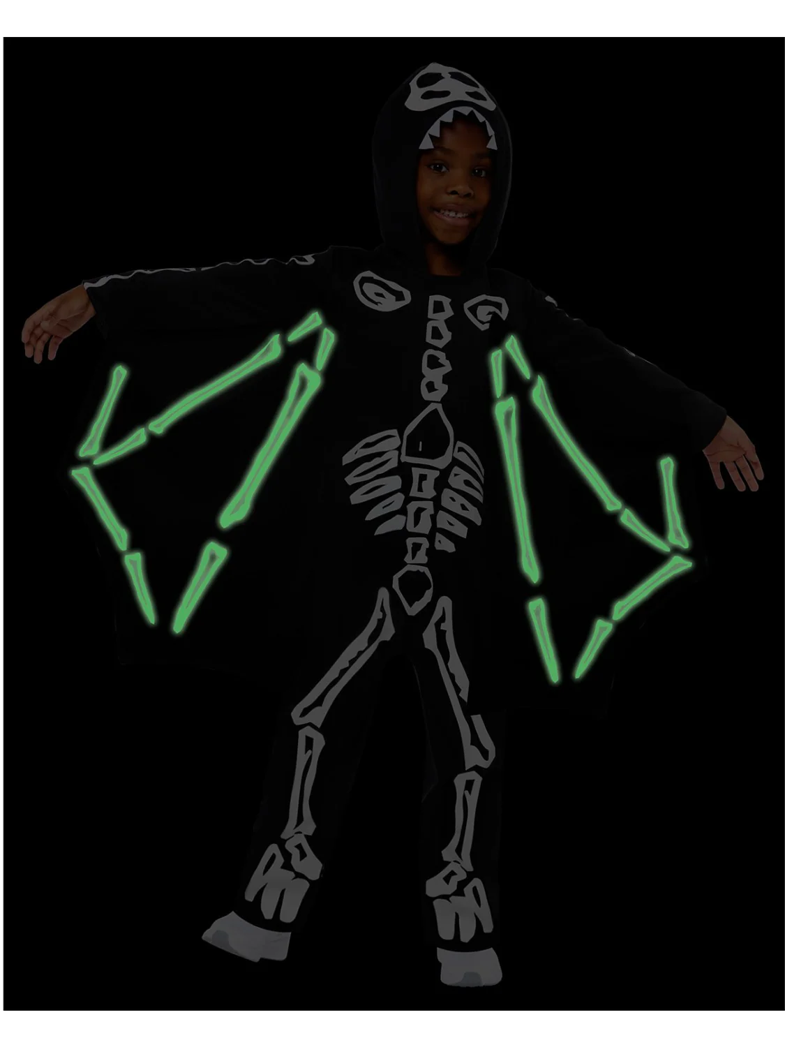 Skeleton Pterodactyl Glow-in-the-Dark Costume - Image 3