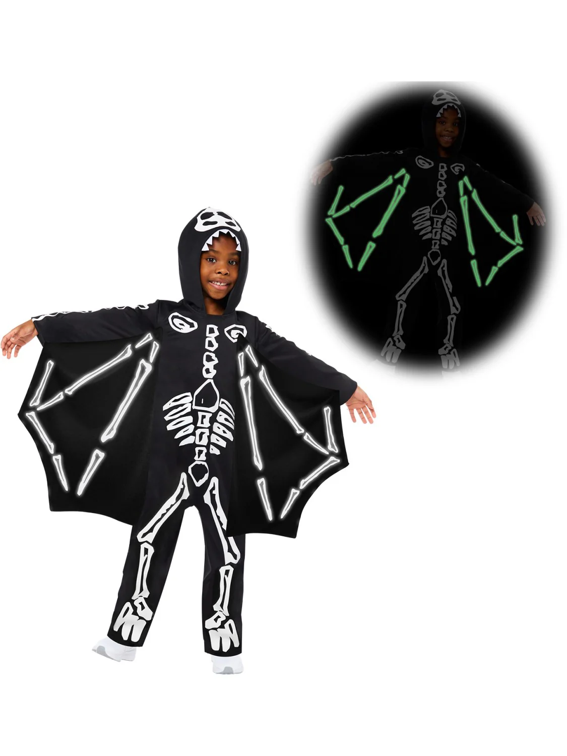 Skeleton Pterodactyl Glow-in-the-Dark Costume - Image 4