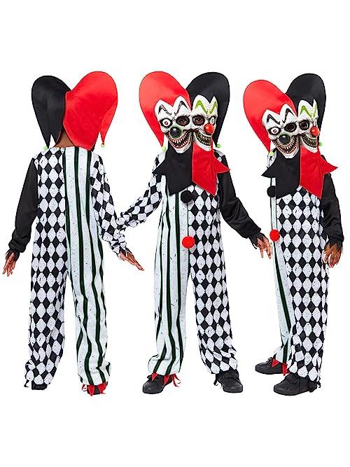 Two Faced Jester Clown Costume - Image 5