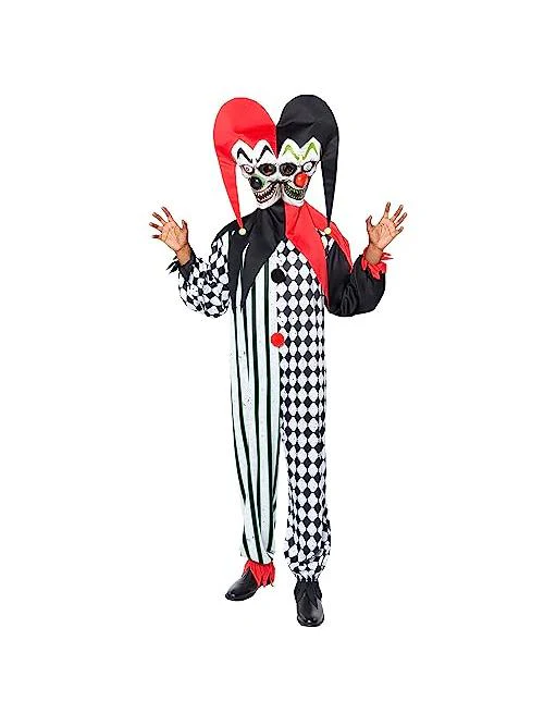 Two Faced Jester Clown Costume - Image 6